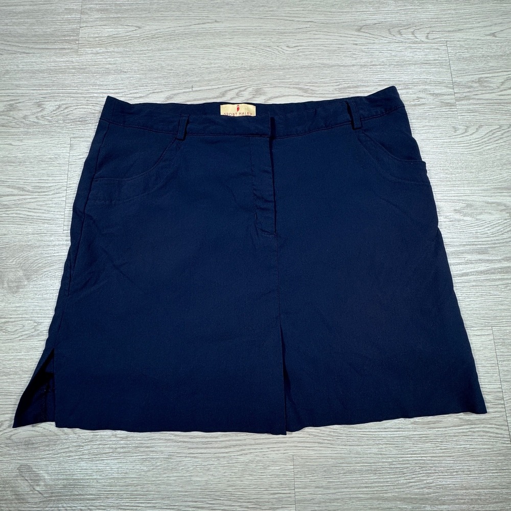Sport Haley Women Skort Navy Blue Size 14 Golf Activewear Stretch Pockets
